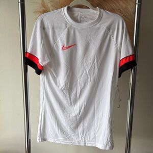 Nike White Tee with Red and Black Details